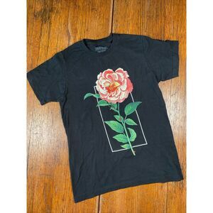 Shawn Mendes Womens Small The Tour Black Floral Short Sleeve T Shirt